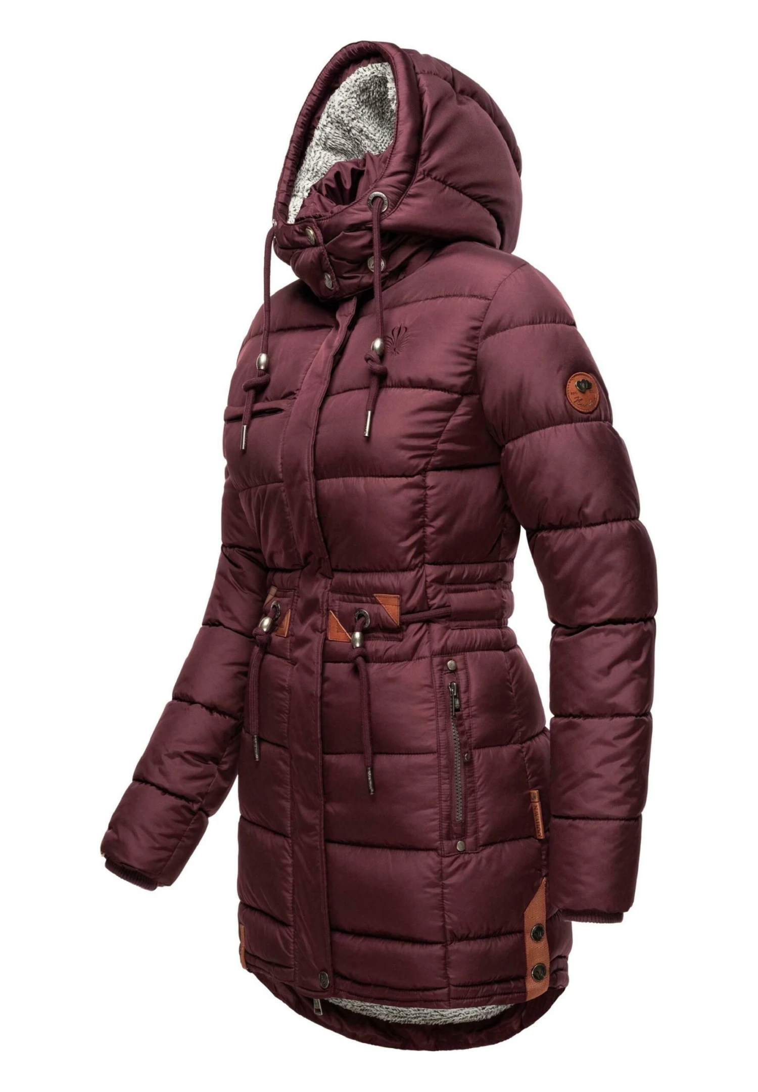 Navahoo Daliee - Winterjas - Dark Red Melange 2 Navahoo Daliee - Winterjas - Dark Red Melange - Afbeelding 2