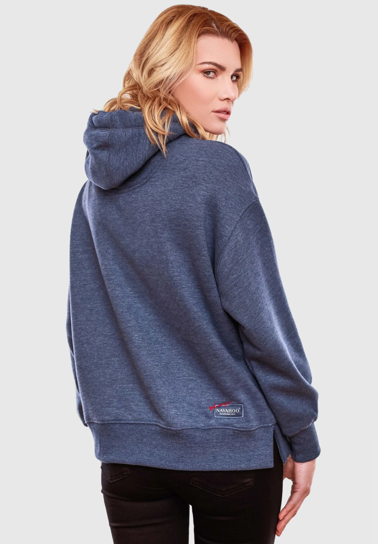 Navahoo Hoodie - Dusty Blue Melange 2 Navahoo Hoodie - Dusty Blue Melange - Afbeelding 2