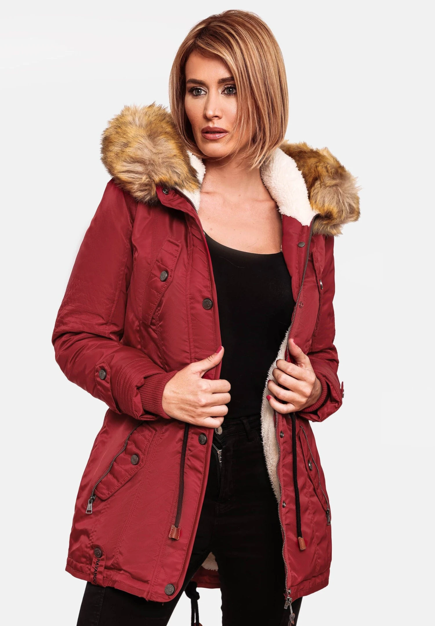 Navahoo La Viva - Winterjas - Blood Red 4 Navahoo La Viva - Winterjas - Blood Red - Afbeelding 4