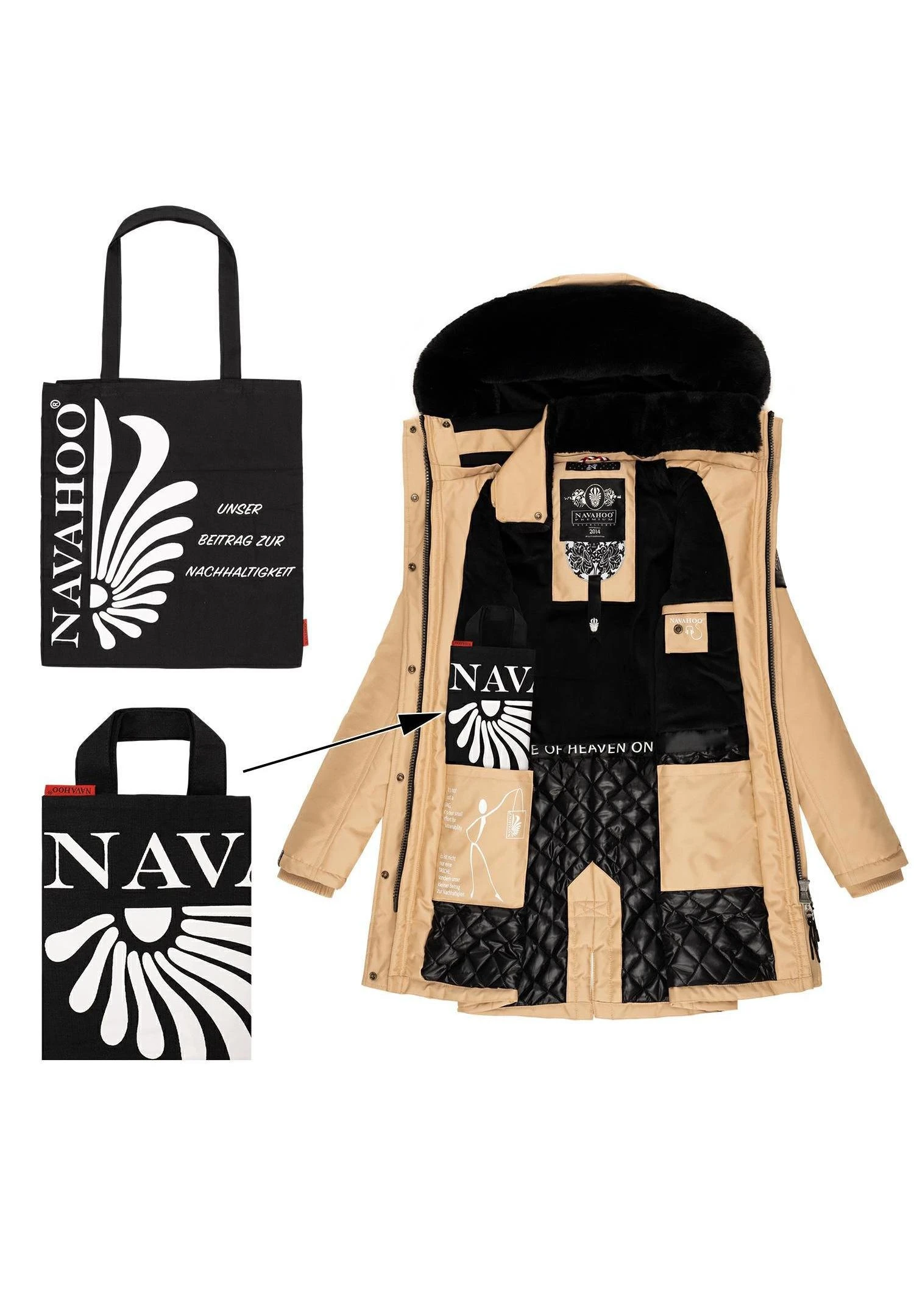 Navahoo Tiniis - Winterjas - Beige 7 Navahoo Tiniis - Winterjas - Beige - Afbeelding 7