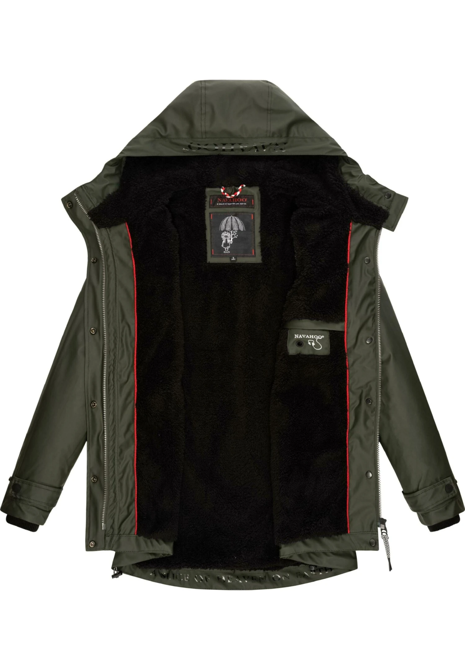 Navahoo Lindraa - Winterjas - Dark Olive 7 Navahoo Lindraa - Winterjas - Dark Olive - Afbeelding 7