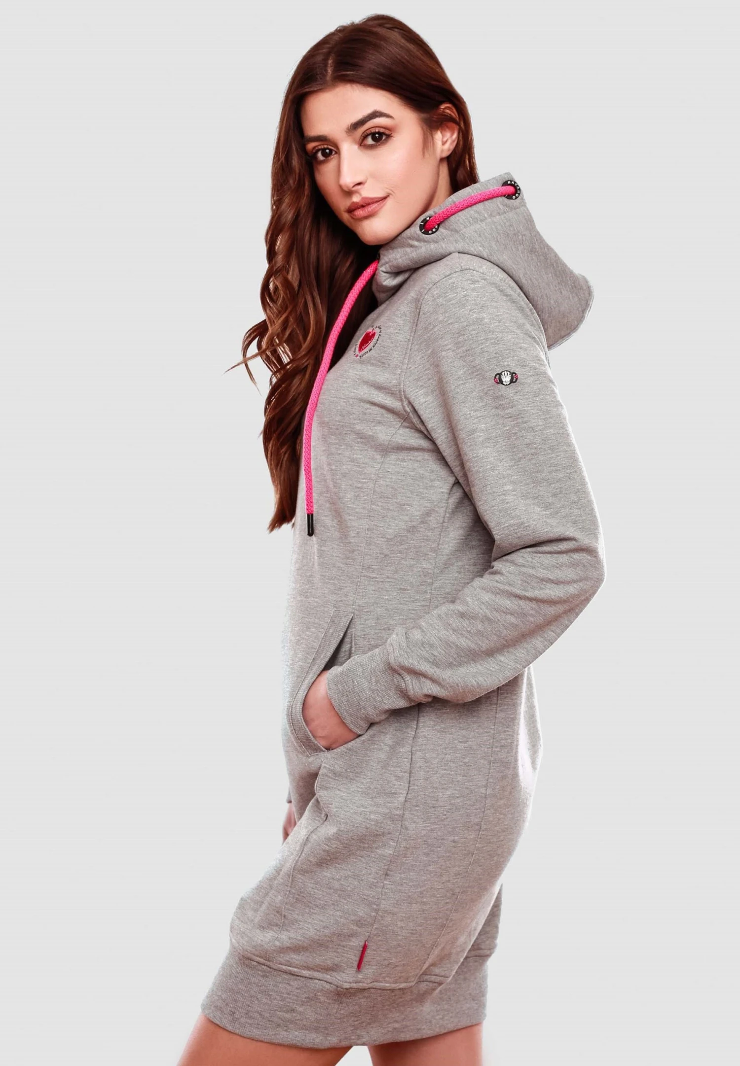 Navahoo Jurk - Grey Melange 2 Navahoo Jurk - Grey Melange - Afbeelding 2