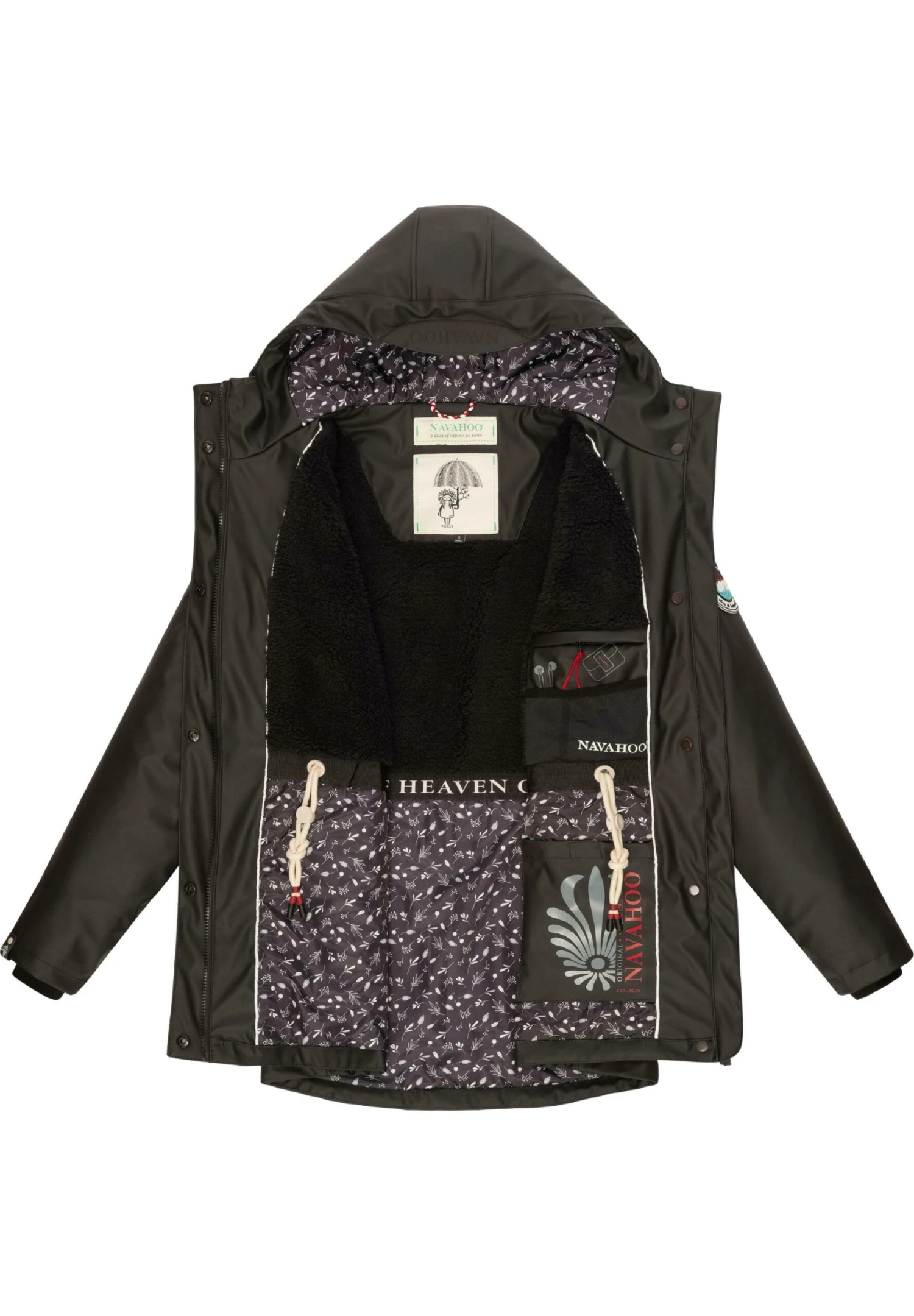 Navahoo Ocean Heart - Parka - Black 4 Navahoo Ocean Heart - Parka - Black - Afbeelding 4