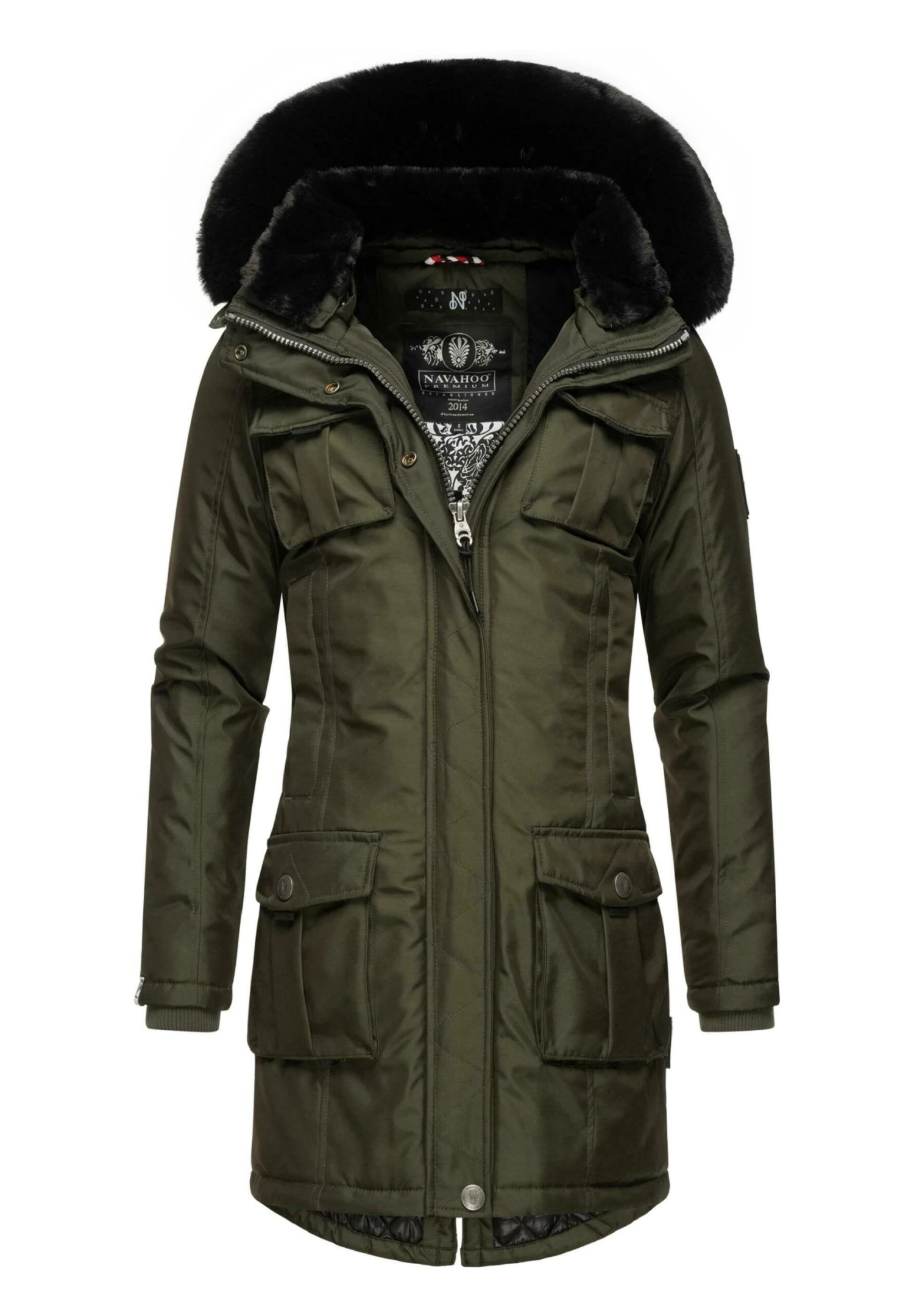 Navahoo Tiniis - Winterjas - Dark Olive 4 Navahoo Tiniis - Winterjas - Dark Olive - Afbeelding 4