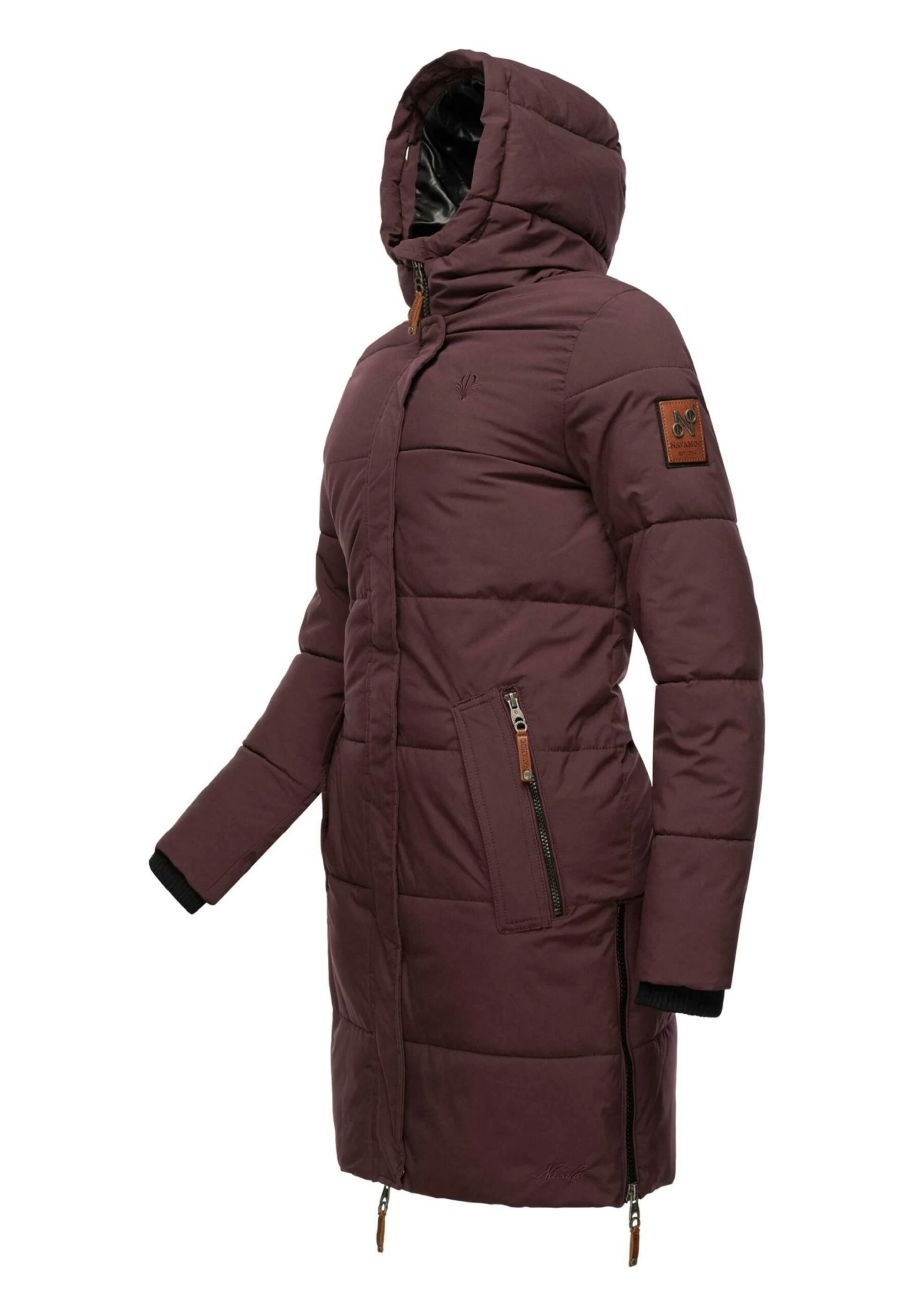 Navahoo Halina - Winterjas - Dark Red Melange 5 Navahoo Halina - Winterjas - Dark Red Melange - Afbeelding 5