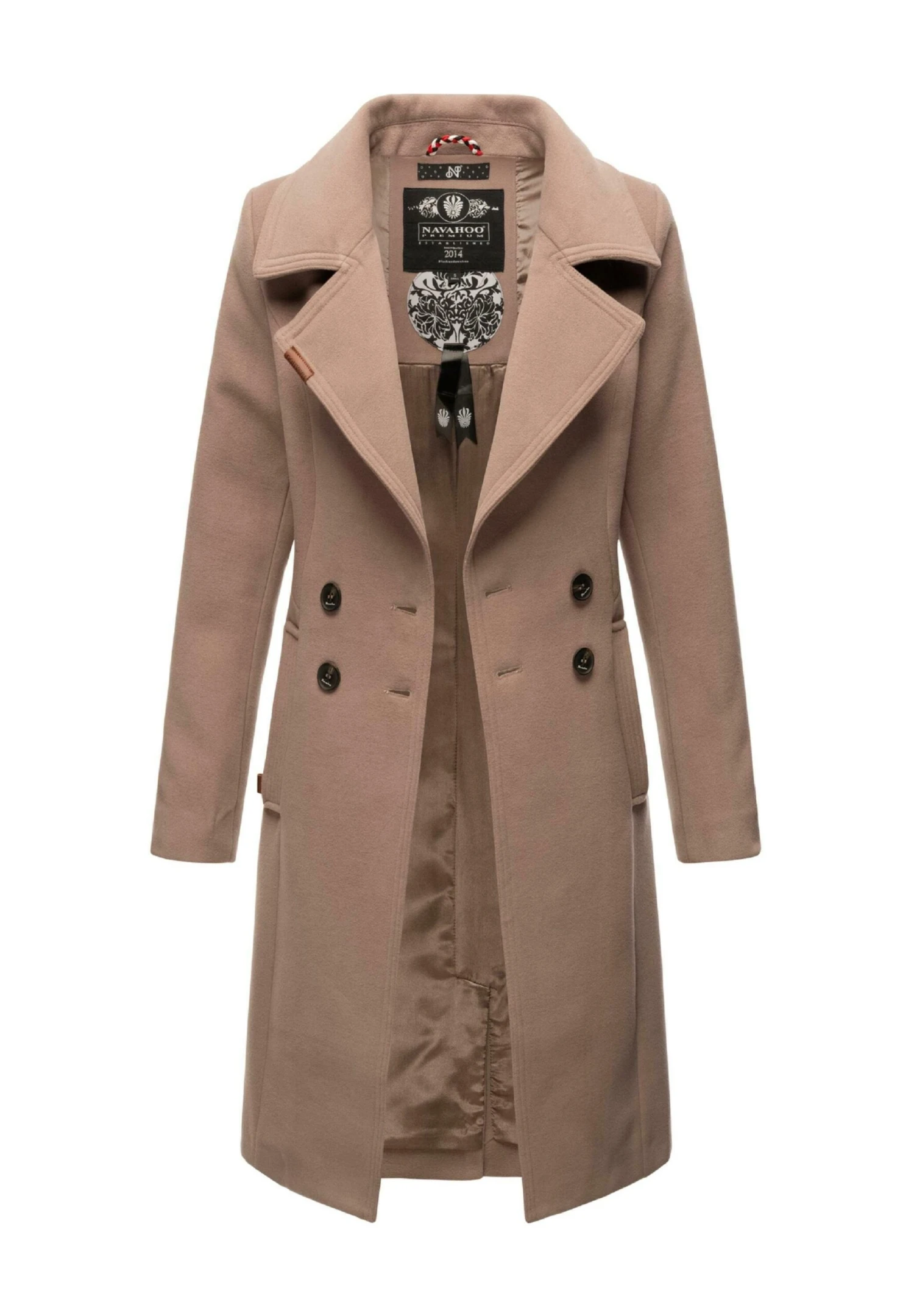 Navahoo Wooly - Halflange Jas - Taupe 6 Navahoo Wooly - Halflange Jas - Taupe - Afbeelding 6