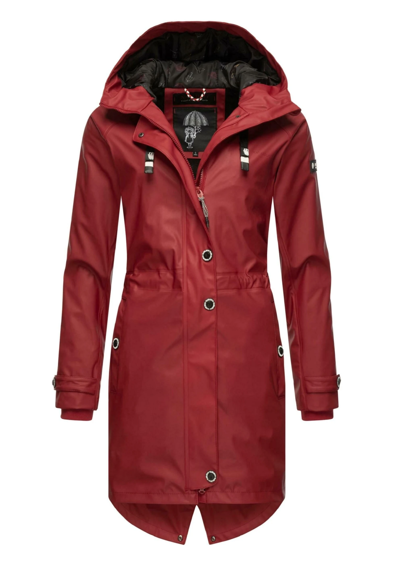 Navahoo Rainy Flower - Parka - Blood Red 5 Navahoo Rainy Flower - Parka - Blood Red - Afbeelding 5