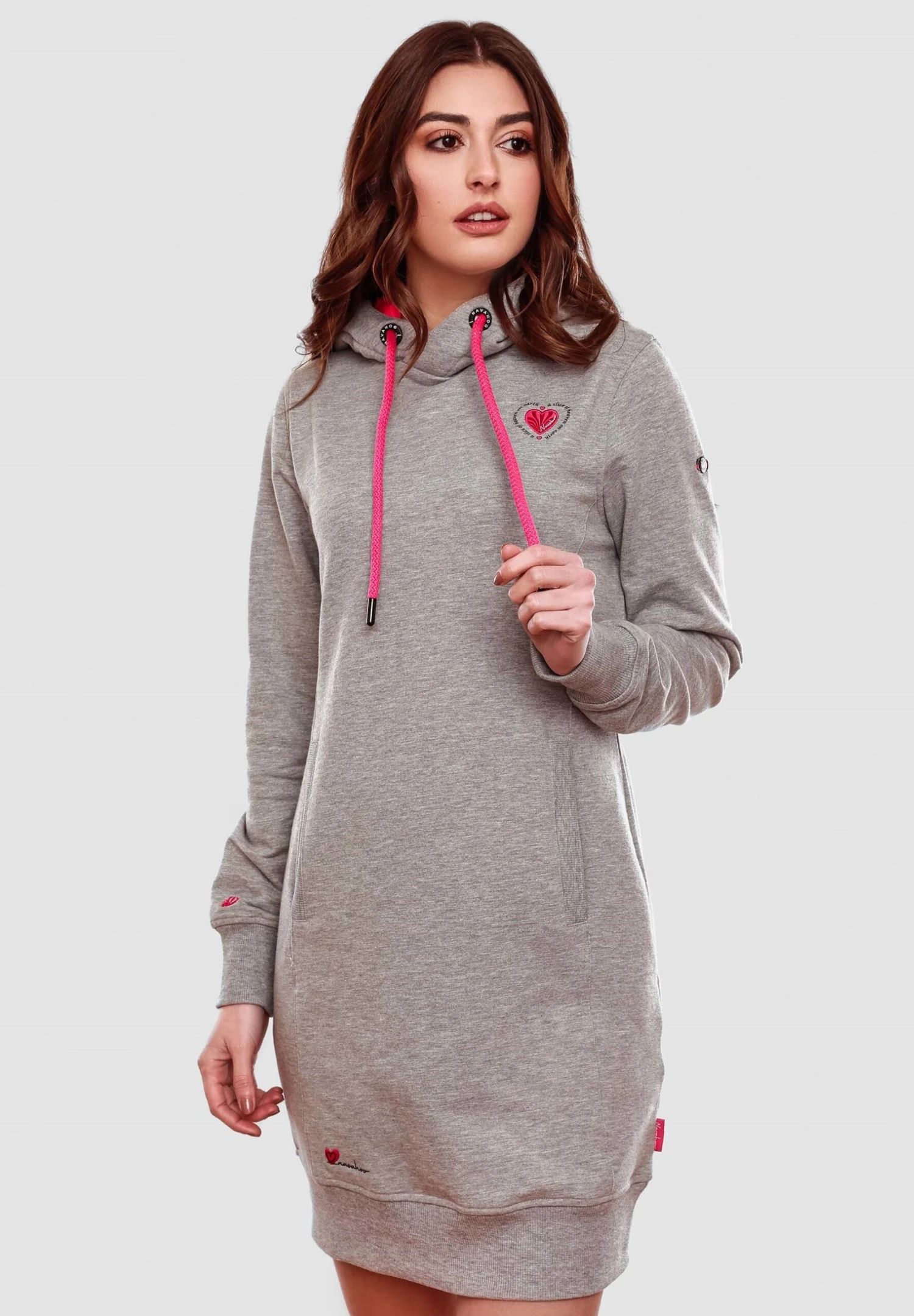 Navahoo Jurk - Grey Melange 1 Navahoo Jurk - Grey Melange