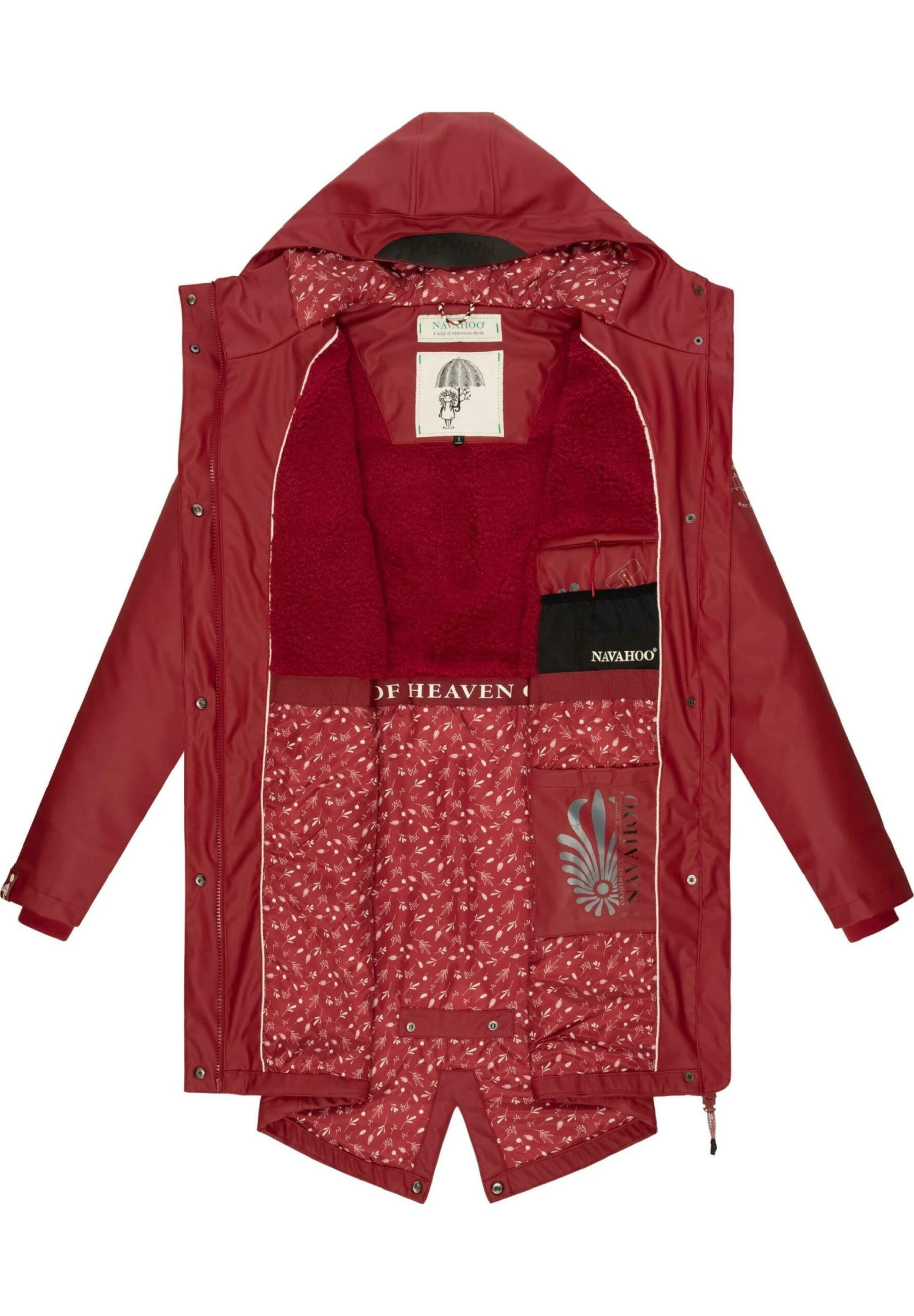 Navahoo Flower Of Ocean - Parka - Blood Red 4 Navahoo Flower Of Ocean - Parka - Blood Red - Afbeelding 4