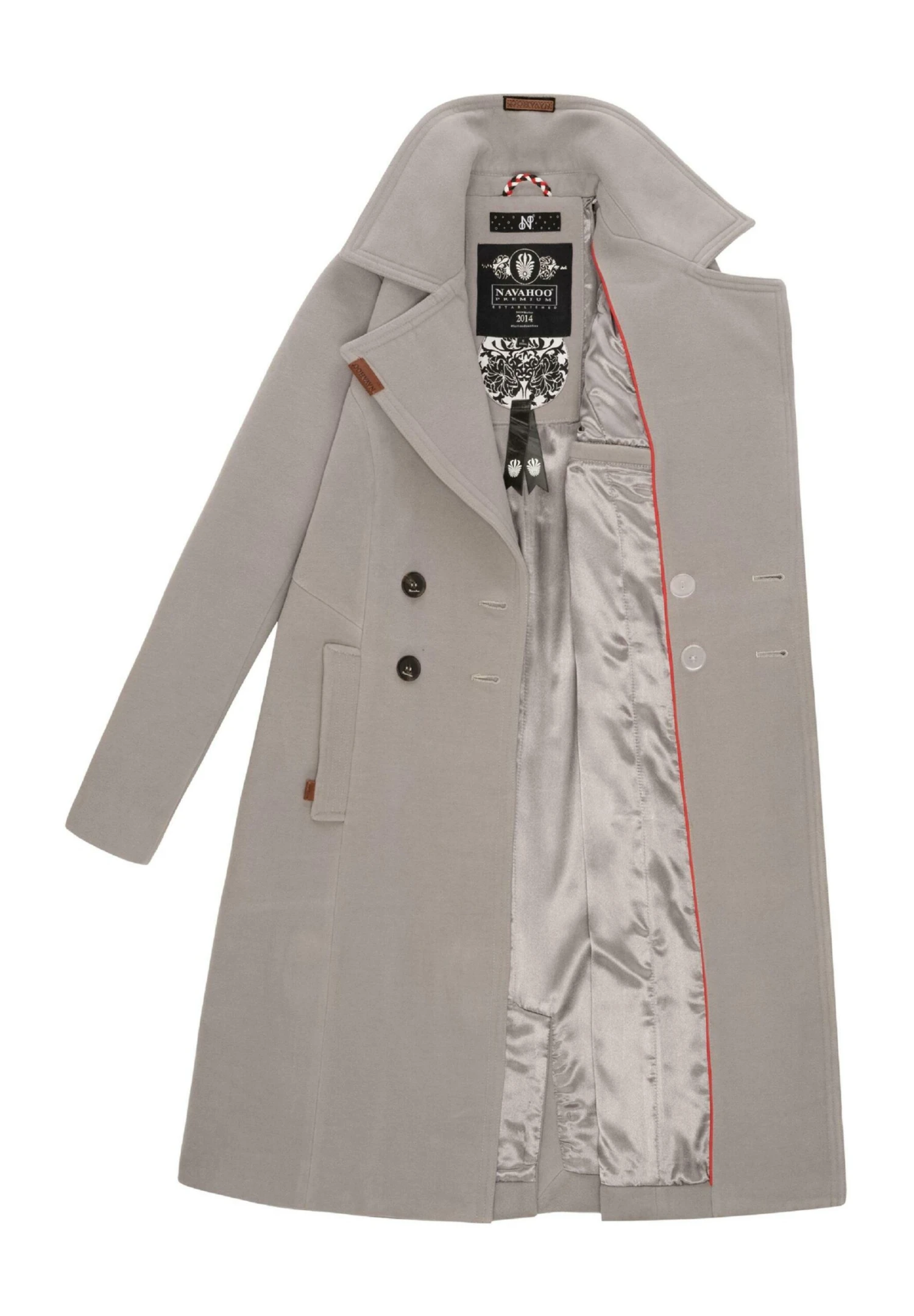 Navahoo Wooly - Halflange Jas - Zinc Grey 3 Navahoo Wooly - Halflange Jas - Zinc Grey - Afbeelding 3