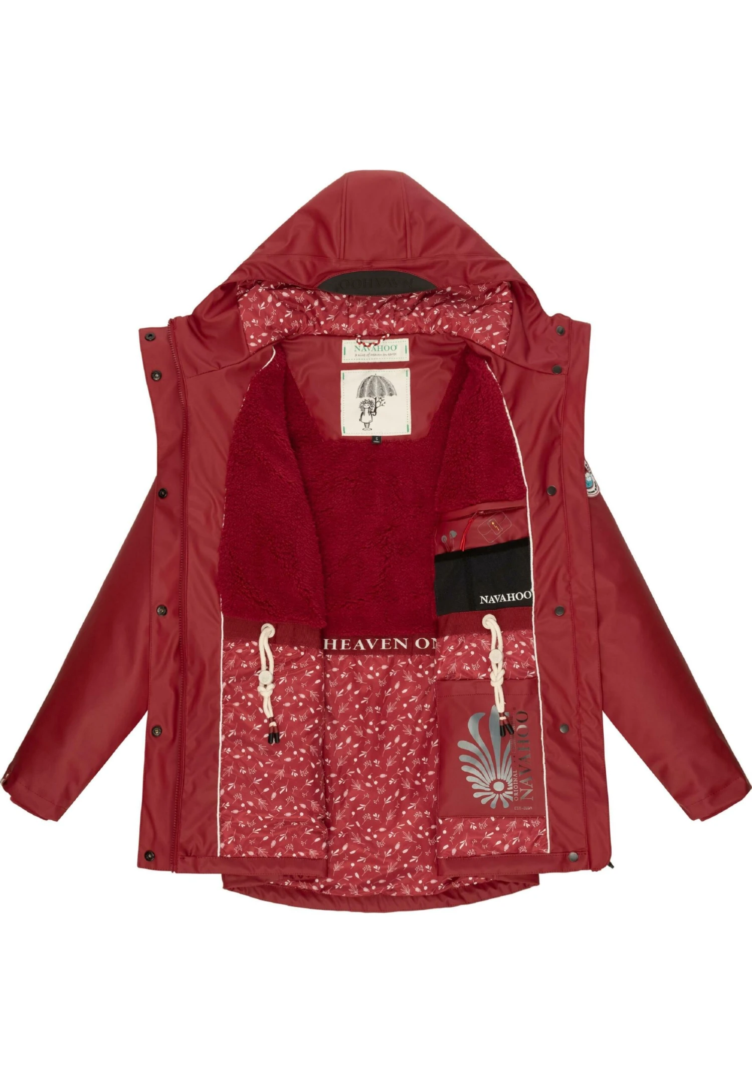 Navahoo Ocean Heart - Parka - Blood Red 3 Navahoo Ocean Heart - Parka - Blood Red - Afbeelding 3