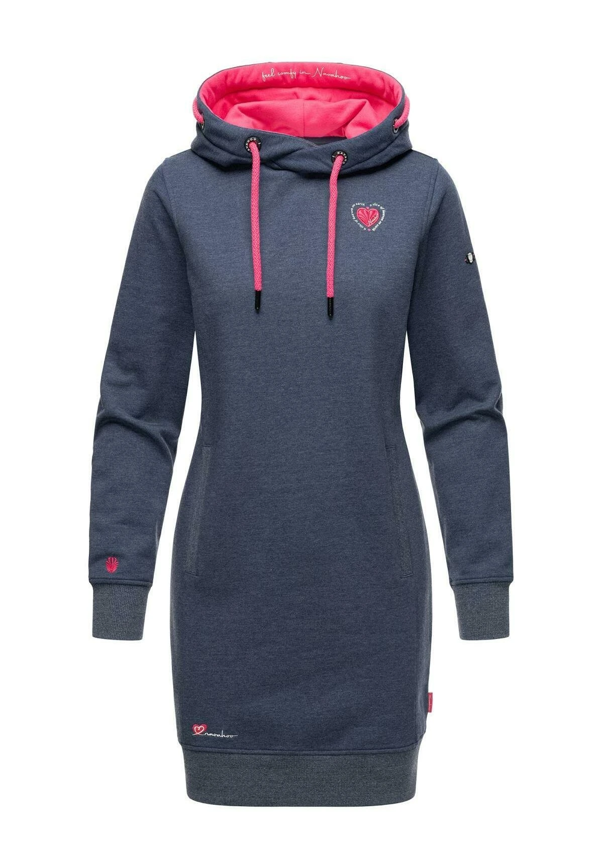 Navahoo Jurk - Dusty Blue Melange 4 Navahoo Jurk - Dusty Blue Melange - Afbeelding 4