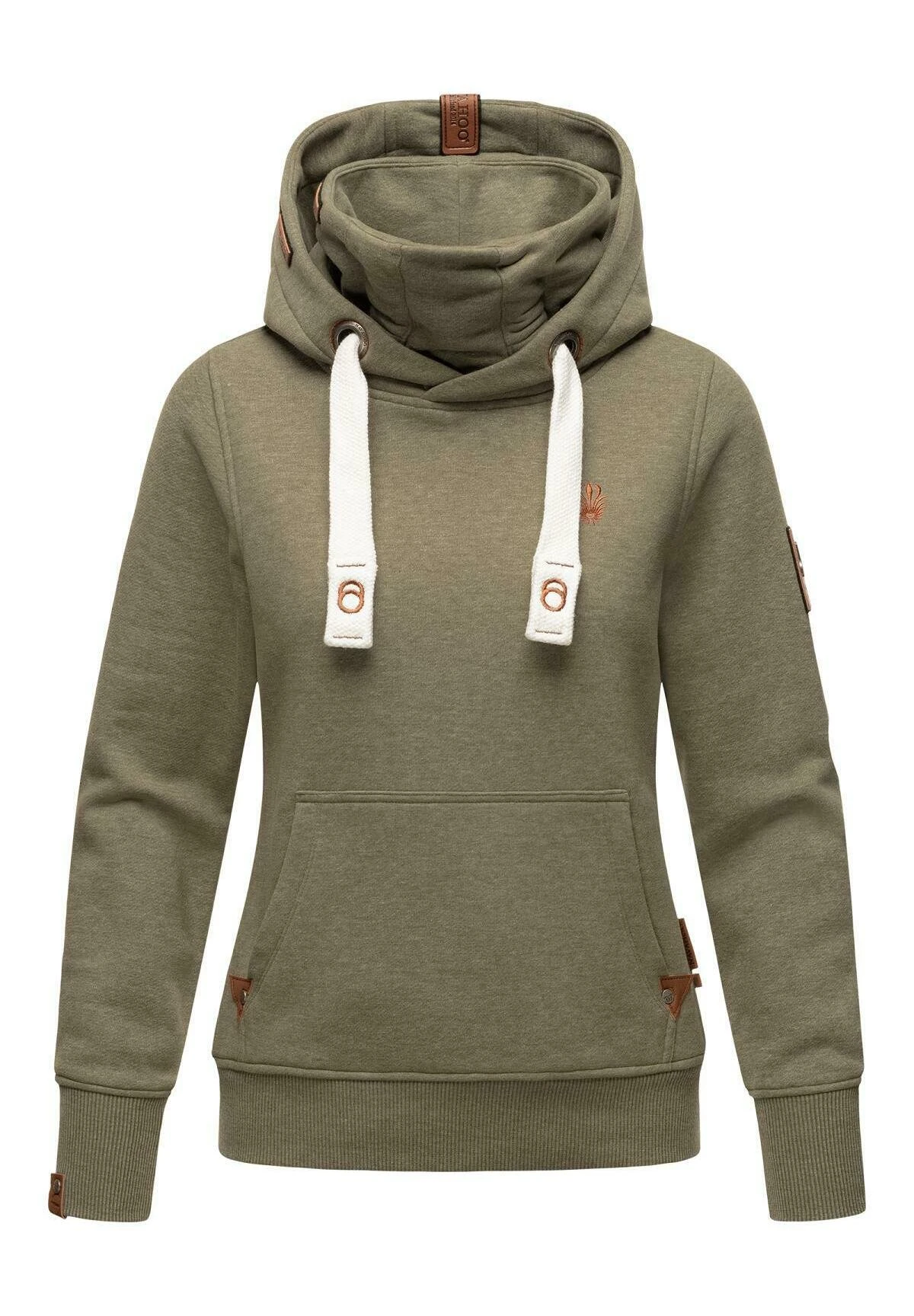 Navahoo Raniaa - Hoodie - Dusty Olive Melange 1 Navahoo Raniaa - Hoodie - Dusty Olive Melange