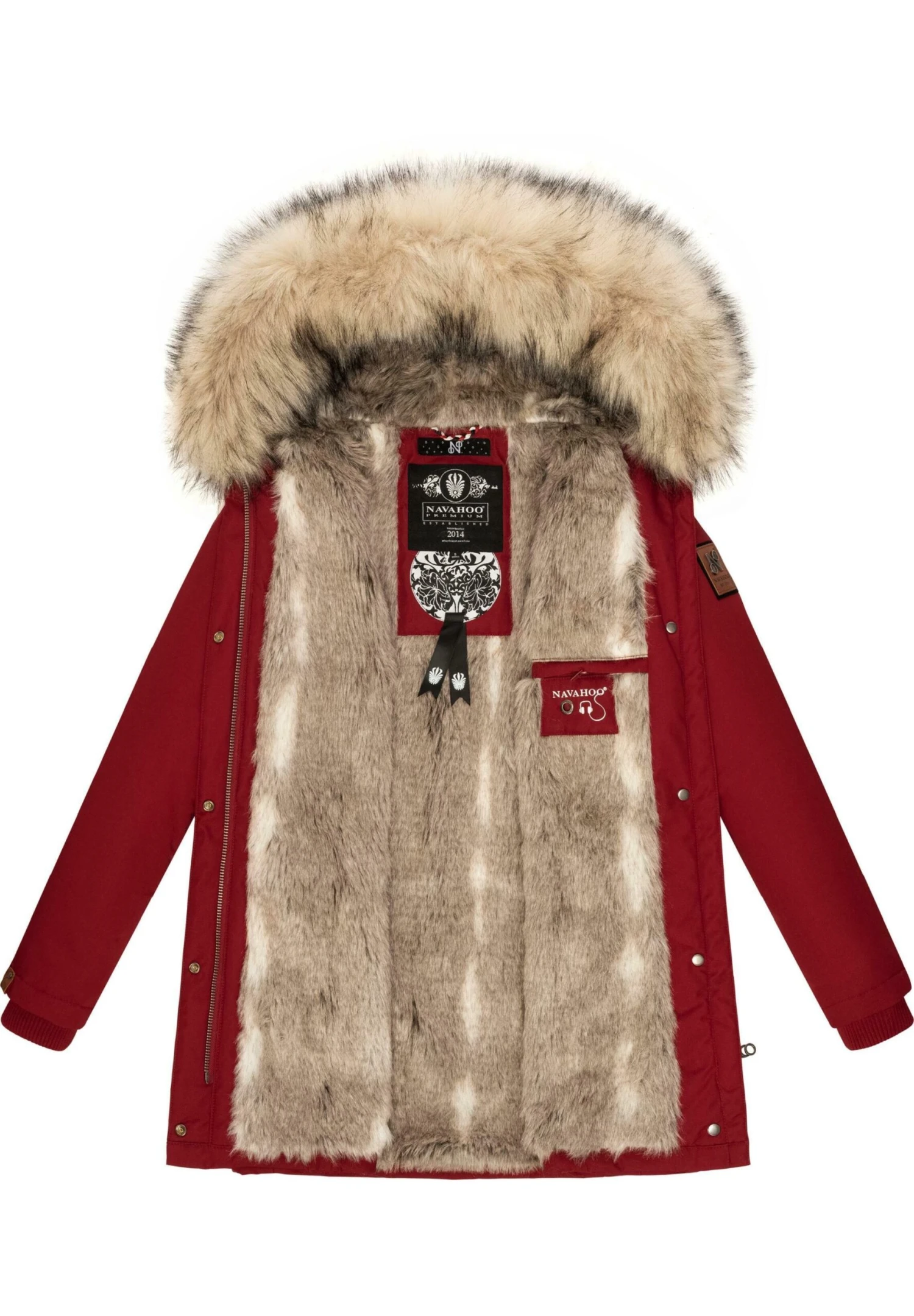 Navahoo Cristal - Winterjas - Blood Red 3 Navahoo Cristal - Winterjas - Blood Red - Afbeelding 3