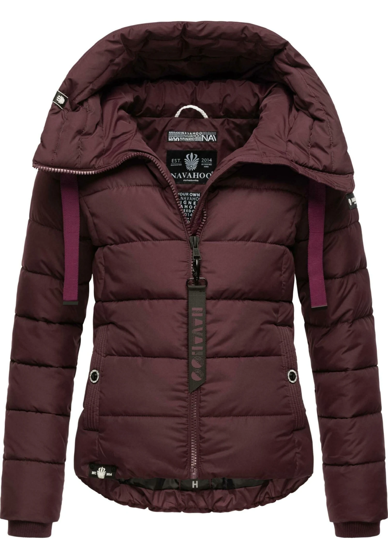 Navahoo Amayaa - Winterjas - Dark Red Melange 5 Navahoo Amayaa - Winterjas - Dark Red Melange - Afbeelding 5