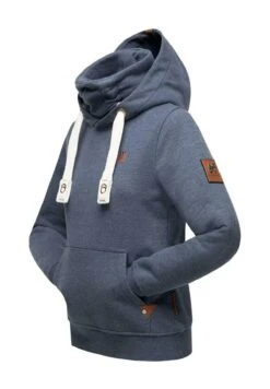 Navahoo Raniaa - Hoodie - Dusty Blue Melange -Dames Jas Winkel d6635827d7cd48359e789a86ba6fb9eb