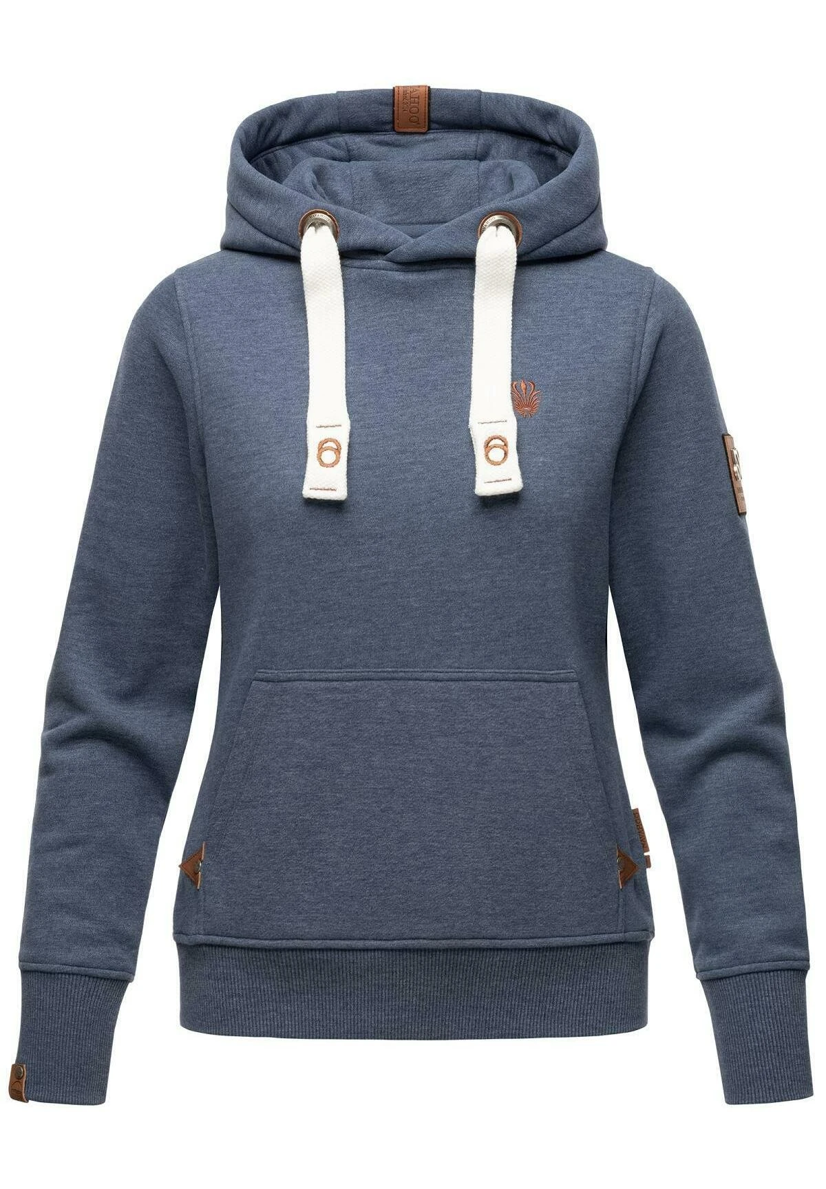 Navahoo Damlaa - Hoodie - Dusty Blue Melange 1 Navahoo Damlaa - Hoodie - Dusty Blue Melange