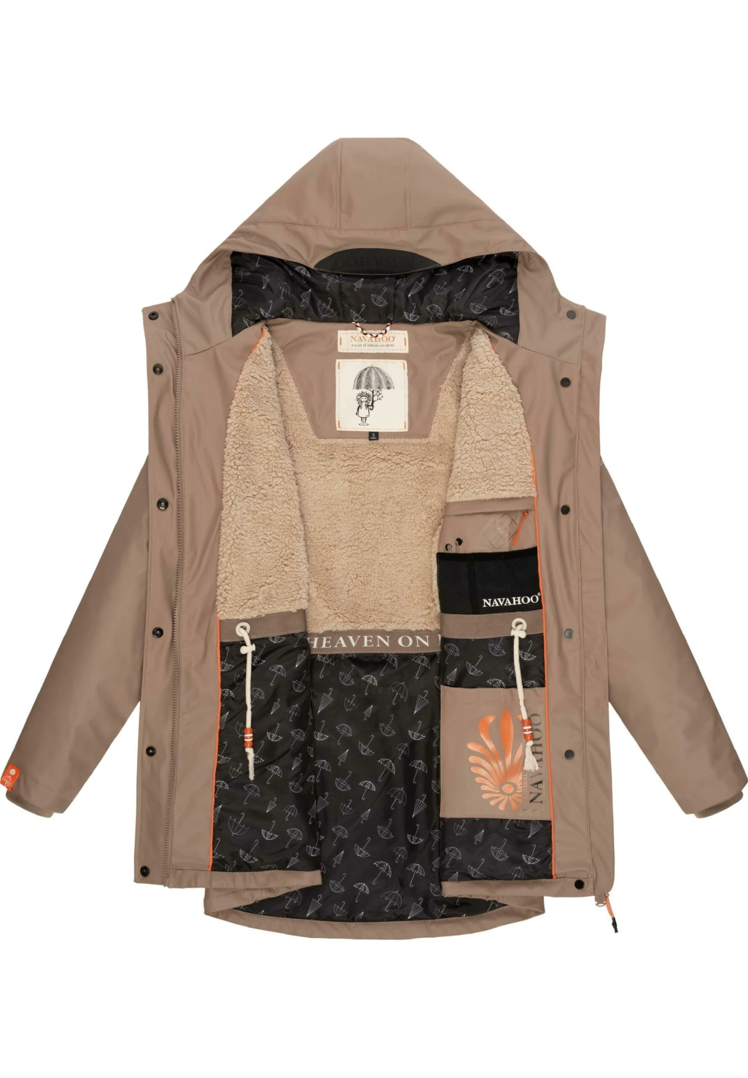 Navahoo Rainy Forest - Regenjas - Taupe 4 Navahoo Rainy Forest - Regenjas - Taupe - Afbeelding 4
