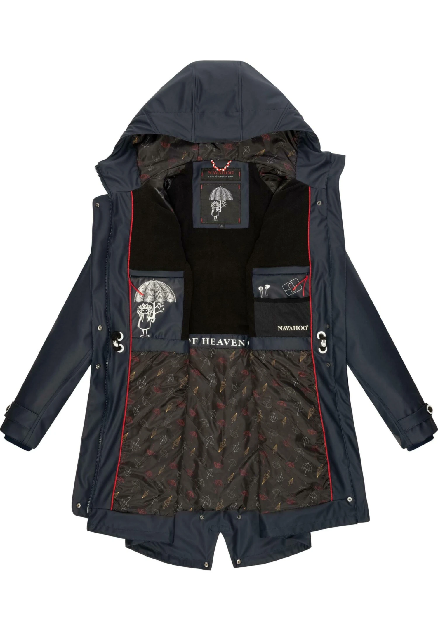 Navahoo Rainy Flower - Parka - Dark Blue 4 Navahoo Rainy Flower - Parka - Dark Blue - Afbeelding 4